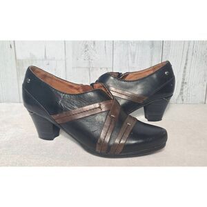 Pikolinos Lille Leather Heeled Pilgrim Bootues w Strap Details Sz. 37 / 6.5-7